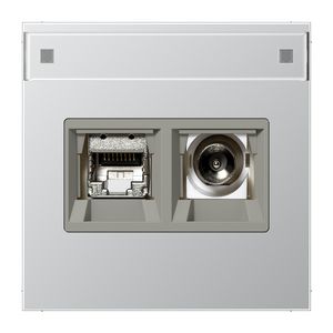 Smart-TV aansluitdoos LS aluminium