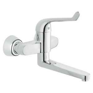 Euroeco spec.veiligh.wandmengkraan chroom hendel 170mm incl. s-koppeling