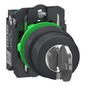 Sleutelschakelaar Harmony XB5 Plastic zwart 22 mm sleutel 45