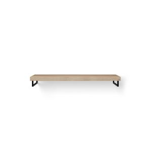 Wastafelblad Solo Wood eiken 140cm zwart 2x handdoekhouder