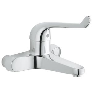 Euroeco spec.veiligh. wandmengkraan chroom excl. s-koppeling hendel 170mm