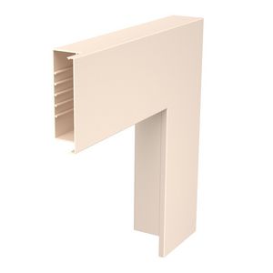 Platte hoek 470x170x80 polyvinylchlorid creme wit 9001