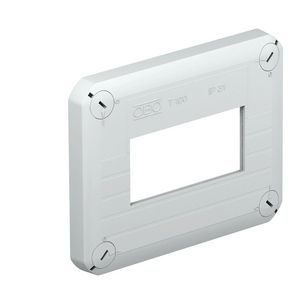 Deksel met 2V inbouw module 45, v. T100 kabeldoos 150x116x15