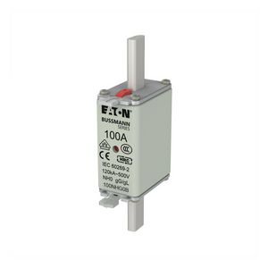 Zekering laagsp. 100A AC 500V NH0 gL/gG dubbele meld VVE=3