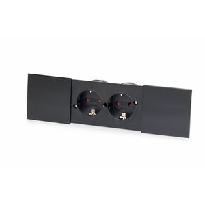 DUE 2x 230V RA 2m RA (stekker los bijgeleverd) zwart