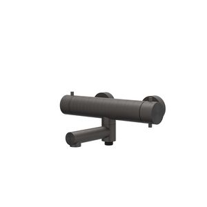 Badthermostaatkraan CONCORD hoh 150mm rvs geborsteld carbon black incl. s-koppelingen