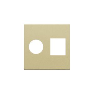 Afwerkingsset enkelvoudige coax/netwerkaans. RJ45 gold