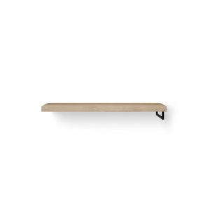 Wastafelblad Base Wood eiken 140cm zwart 1x handdoekbeugel RE.