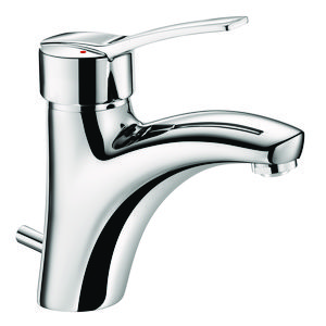 Wastafelmengkraan H.85 L.135 trekplug & hevel volle greep