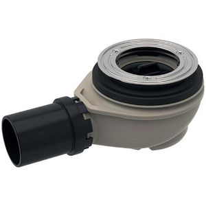 Douchebaksifon excl. kap v. 90mm gat aansl.PE 50mm WS 50mm