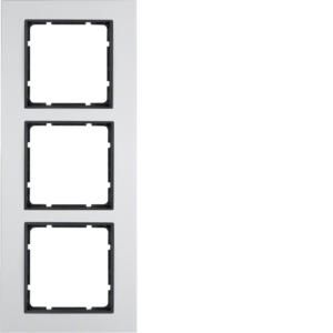 Afdekraam 3-v berker B.7 aluminium/antraciet