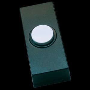 Beldrukker zwart opbouwmontage in blister witte knop