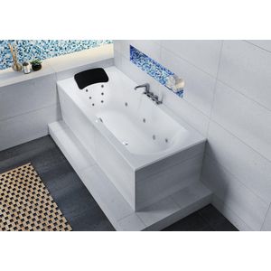 Whirlpool Lima Rihopool 160x70cm systeem FLOW rechts hoogglans wit