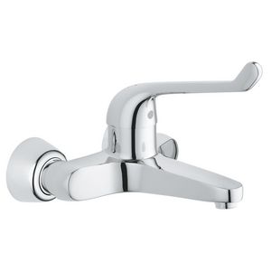 Euroeco spec veiligh wandmengkraan  chroom ms-kopp hendel 170mm