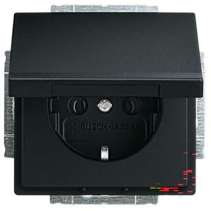 Wandcontactdoos ra Centraalplaat kd inb f-matzwart (20 EUK-885)