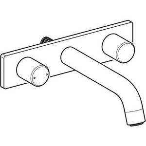 kraanhuis ONE wst kraan rond design wand gl.chroom L=16cm