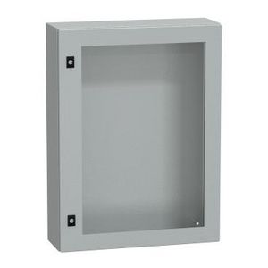 Deur 800x600x200mm IP66 / IK08 Transparant RAL70 Spacial CRN