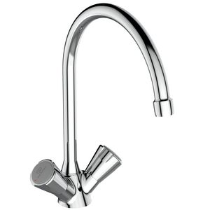 Nimbus II Messing Eco Topflex keukenkraan chroom met draaibare uitloop 200mm