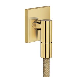 Muuraansluitbocht AXOR Wall outlet Fine square Polished Gold-Optic
