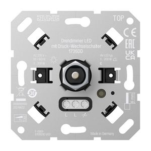 Draaidimmer led met druk-wisselschakelaar