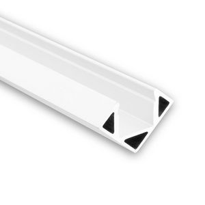 LED profiel PO23 L=2mtr. LED strips max. 11mm wit RAL9010