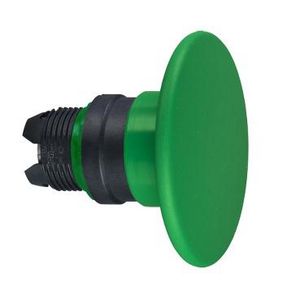 Vuistslagkop 60mm drukknop Terugvering 22mm Groen