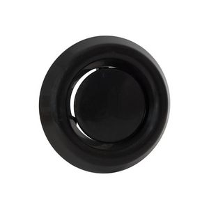 Afzuigventiel+klemmen Ø125mm zwart