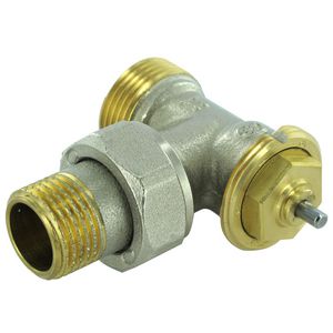 Radiatorafsluiter thermostatisch M30X1/2"X3/4" voorinstelbaar haaks VVE=10