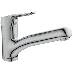 Keukenmengkraan laag m. uittrek handdouche Bluestart chroom Ceraflex