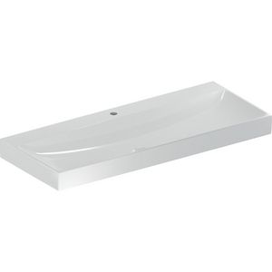 Wastafel 120x48cm met kraangat gecentreerd zonder overloop wit Keratect ONE