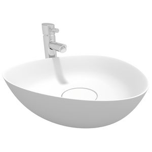 Oviedo Kom 411x119 solid oppervlak mat wit