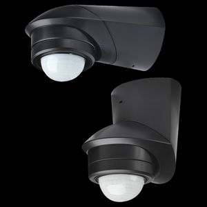 Bewegingsmelder IR 240 graden opbouw zwart