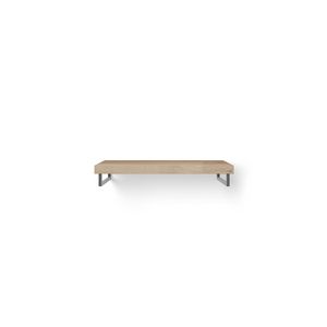 Wastafelblad Solo Wood eiken 100cm RVS 2x handdoekhouder