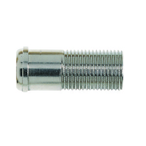 Radiatorkoppeling R1/2 met doorlopend draad. vernikkeld