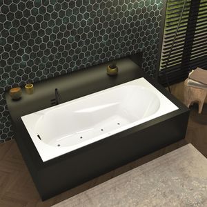 Whirlpool Lazy Rihopool 180x80cm systeem AIR rechts hoogglans wit