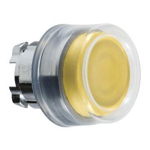 Drukknop Ø22mm met kapje Geel