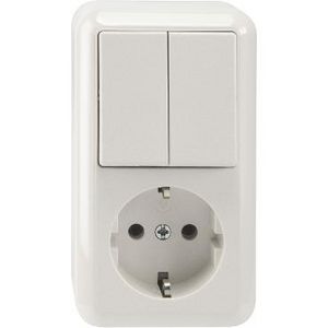 Opbouw combinatie WCD/SERIESCHAKELAAR MERTEN POLARWIT