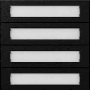 Belknopmod. 4-voudig System 106 zwart m(gel.)