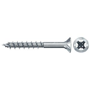 Spaanplaatschroef PowerFast 3,5x30 PZ verzonken kop verzinkt VVE=200