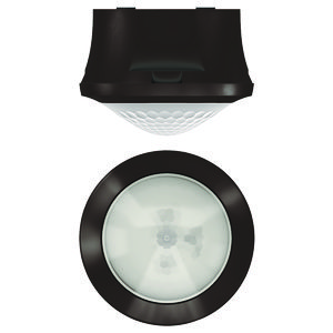 Aanwezigheidsmelder voor plafondmontage opbouw zwart KNX