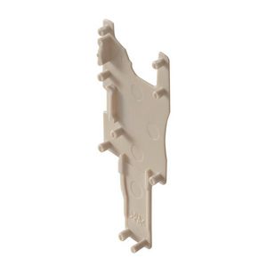 Afsluit- eindplaat d.beige h:16.5mm b:0.55mm V- VVE=50