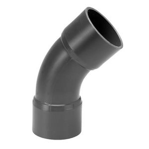 PVC druk bocht 45° 75mm PN16 grijs