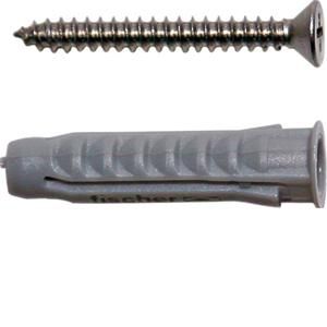 Montageset met 25 schroeven en 25 pluggen, 25 mm