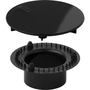 Afbouwset 6966.0 kunststof D115mm zwart glanzend