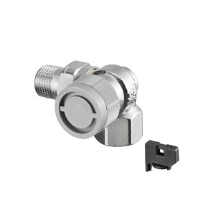 Afsluiter thermostatisch dynamisch AQ dubbelhaaks rechts 3/8" met vuilfilter