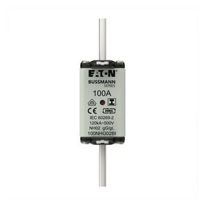 Zekering laagsp. 100A AC 500V NH02 gL/gG dubbele mel VVE=3