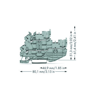 1-draads/1-pins 2etage basisklem Rijg-/rijg L/L 2201 VVE=50