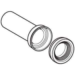 Wandclosetafvoergarnituur 90mm verlengd