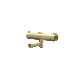 Badthermostaatkraan TRIBE hoh 150mm rvs geborsteld mat goud incl. s-koppelingen