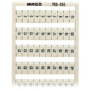 WMB-markeringskaart als kaart bedrukt wit 793-666 VVE=5